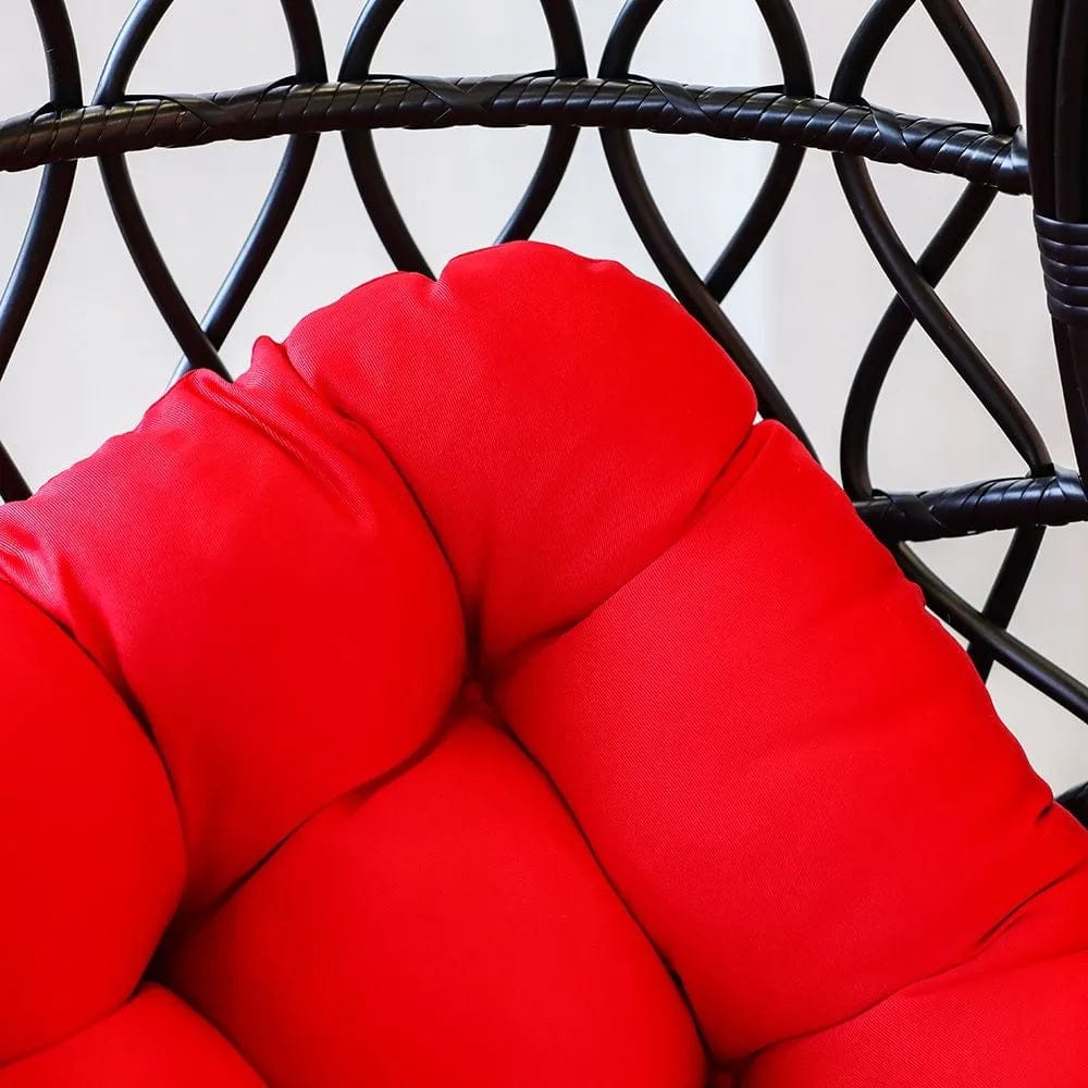 Danube Home & Kitchen Julia Rattan Swing Chair - Red