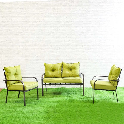 Danube Home & Kitchen Leo 4 Seater Sofa Set - Green