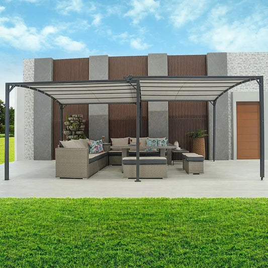 Danube Home & Kitchen Metal Gazebo With Sliding