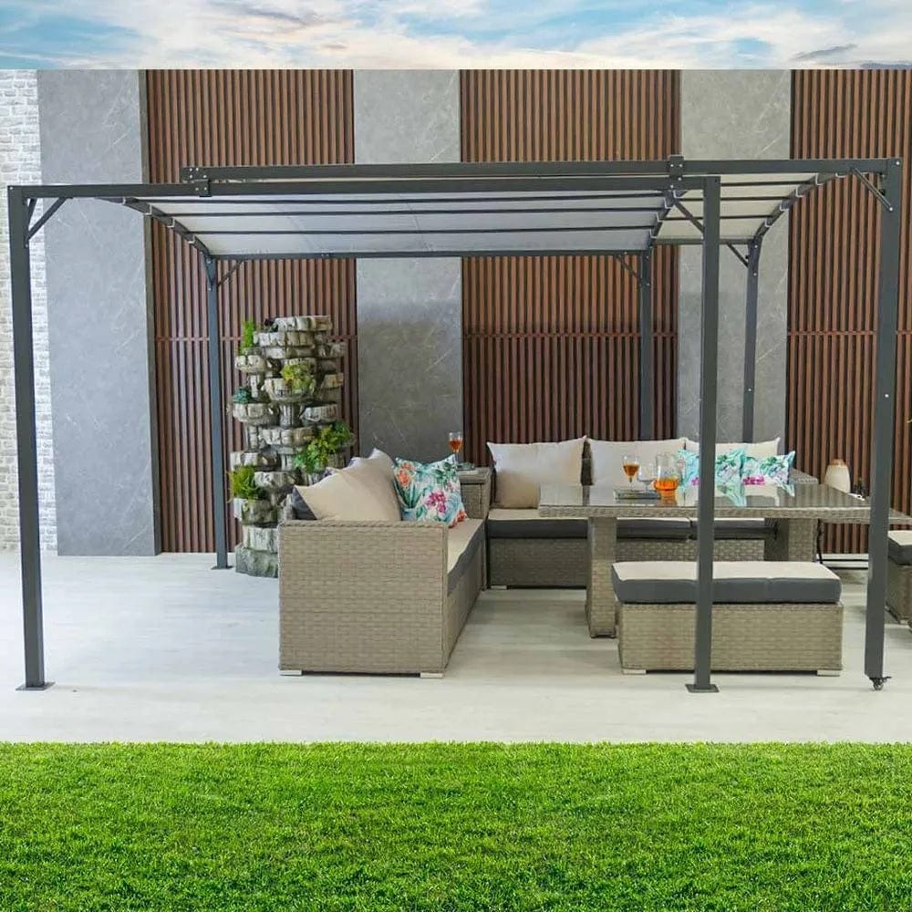 Danube Home & Kitchen Metal Gazebo With Sliding