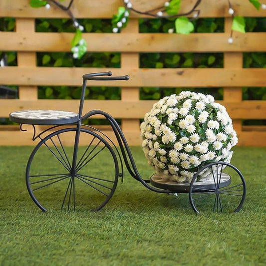 Danube Home & Kitchen Metal/Mosaic Bike Planter