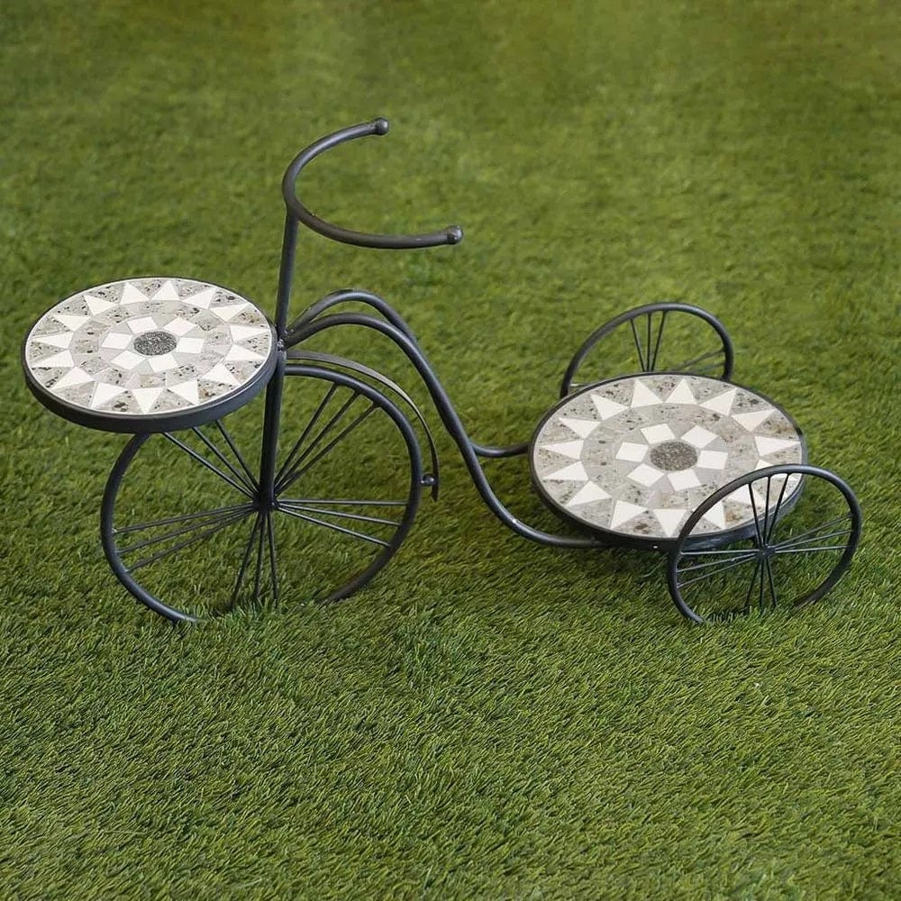 Danube Home & Kitchen Metal/Mosaic Bike Planter