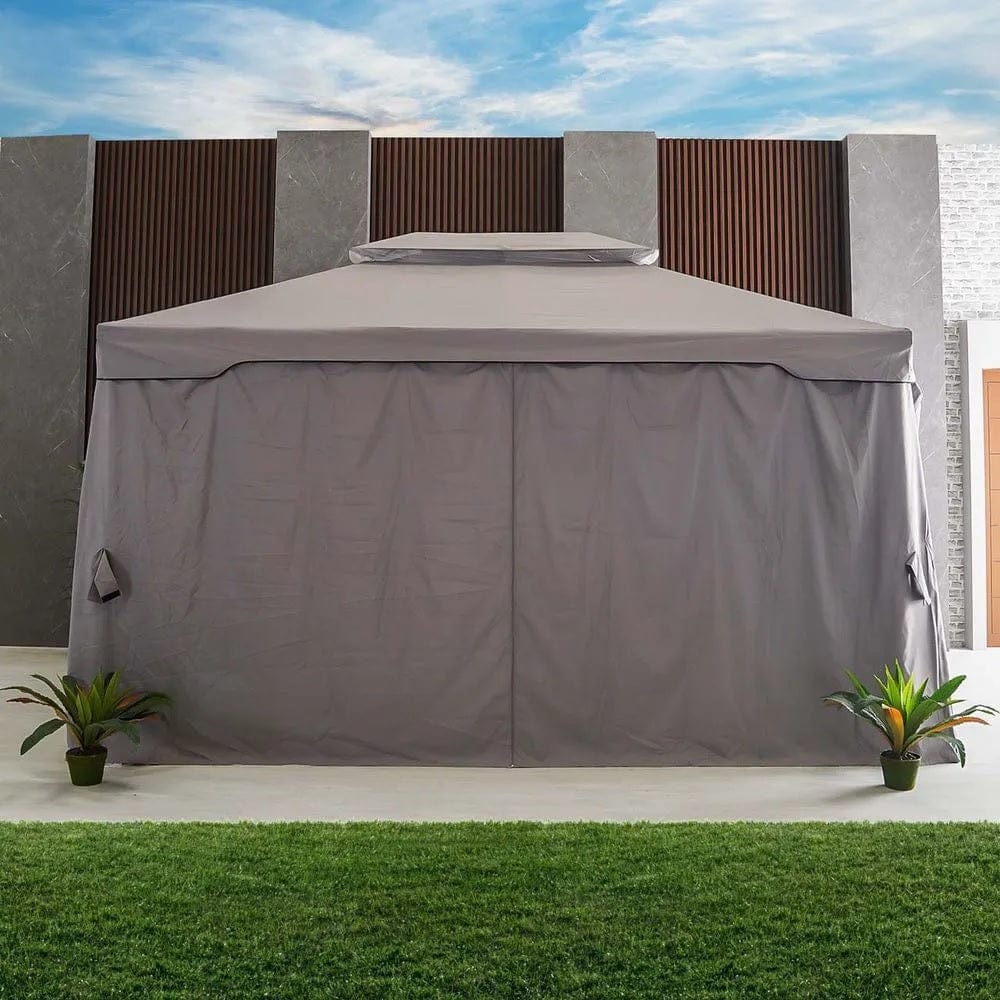 Danube Home & Kitchen Roma Aluminium Gazebo - Grey