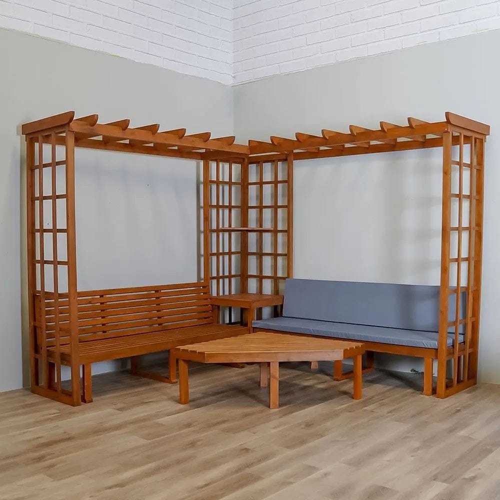 Danube Home & Kitchen Romana Wooden Sofa Cum Gazebo