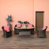 Danube Home & Kitchen Venus 5-Seater Outdoor Sofa Set - Brown