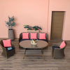 Danube Home & Kitchen Venus 5-Seater Outdoor Sofa Set - Brown