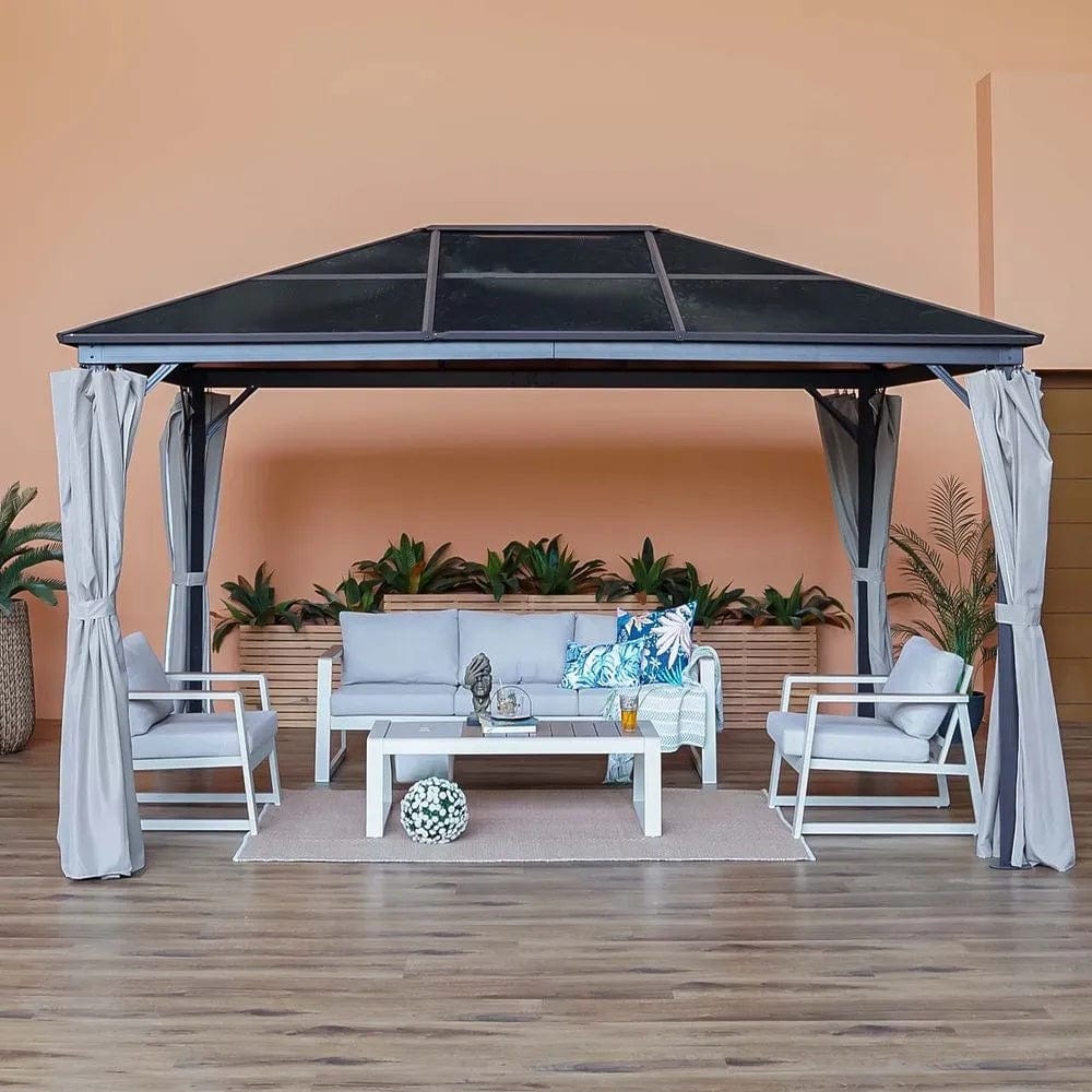 Danube Home & Kitchen Veora Gazebo - Light Grey