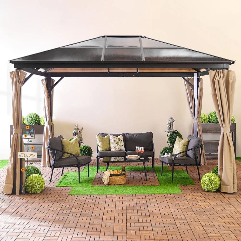 Danube Home & Kitchen Veora Steel Gazebo