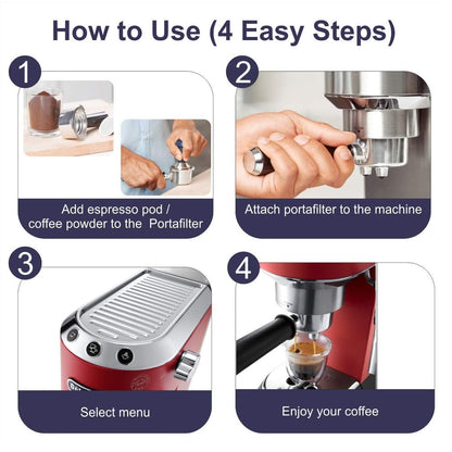 De'Longhi Appliances De'Longhi Dedica Style Pump Espresso Coffee Machine - Red