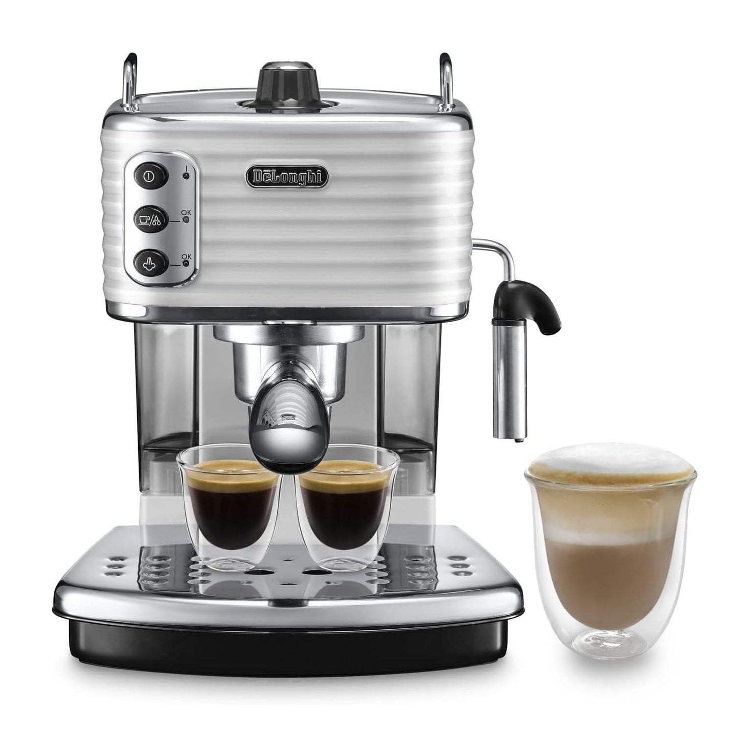 De'Longhi Home & Kitchen De'Longhi Scultura Pump Coffee Machine White ECZ351.W