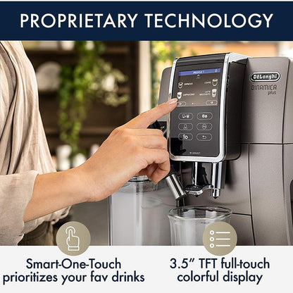 De'Longhi Home & Kitchen DeLonghi Dinamica Plus Fully Automatic Coffee Machine - Titanium