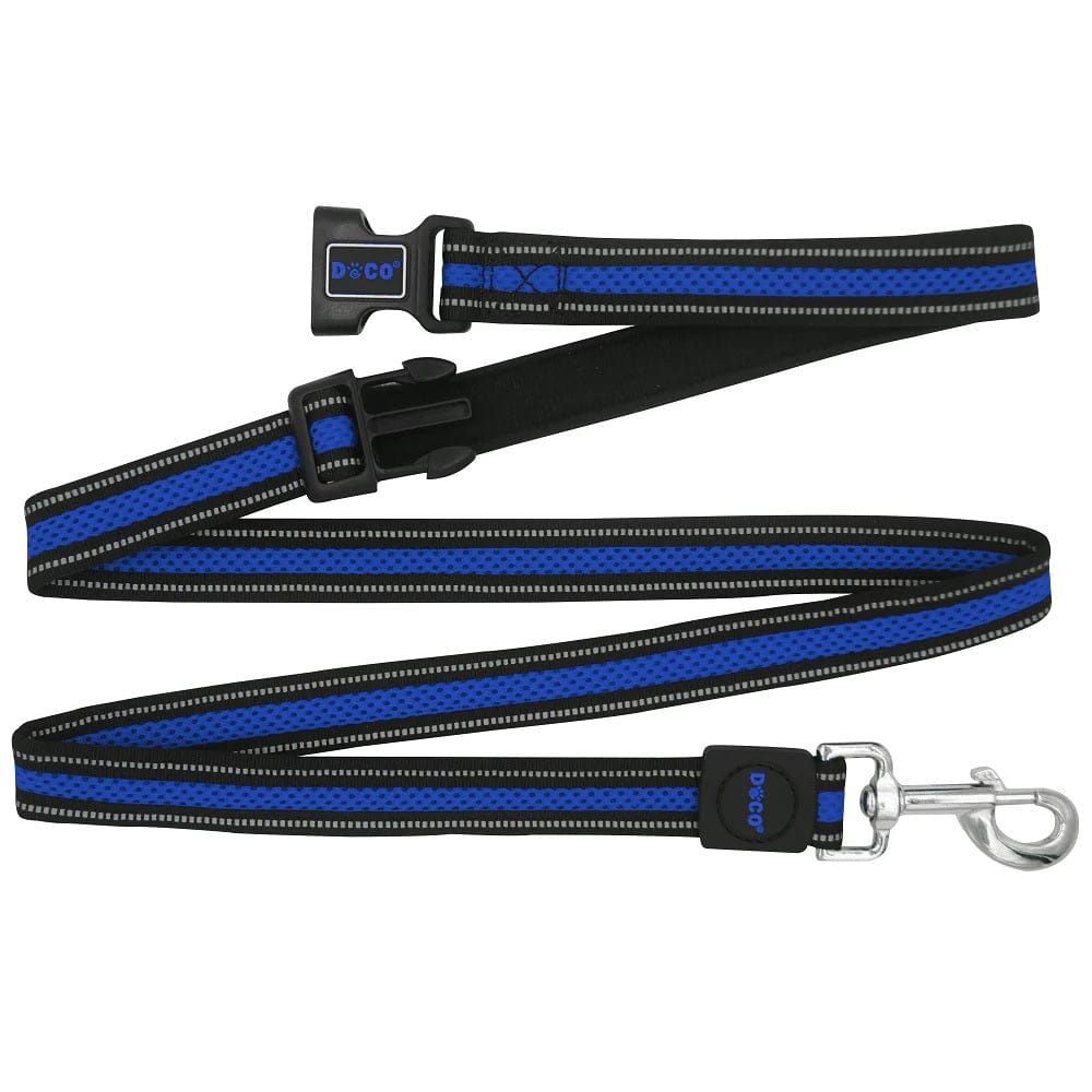 Doco Pet Supplies Doco® Athletica Easy-Snap Air Leash 6ft - Blue - Medium/Large