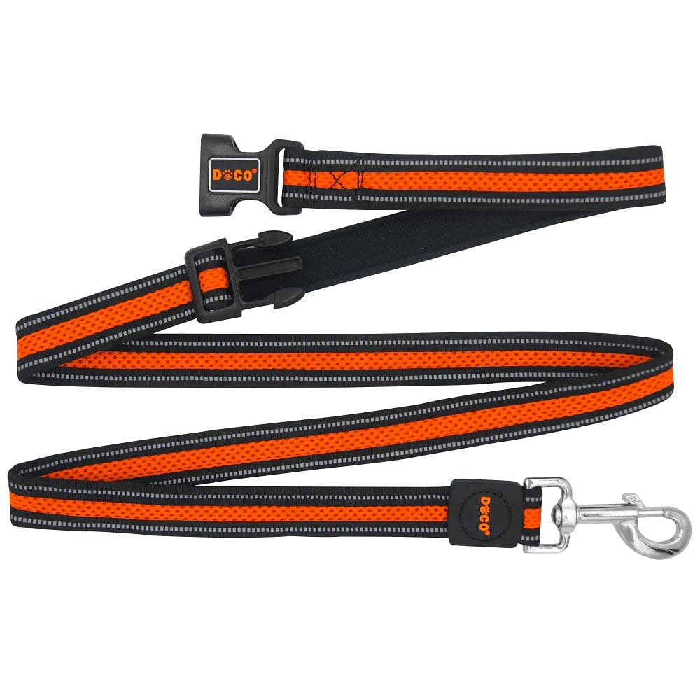 Doco Pet Supplies Doco® Athletica Easy-Snap Air Leash 6ft - Safety Orange - M/L