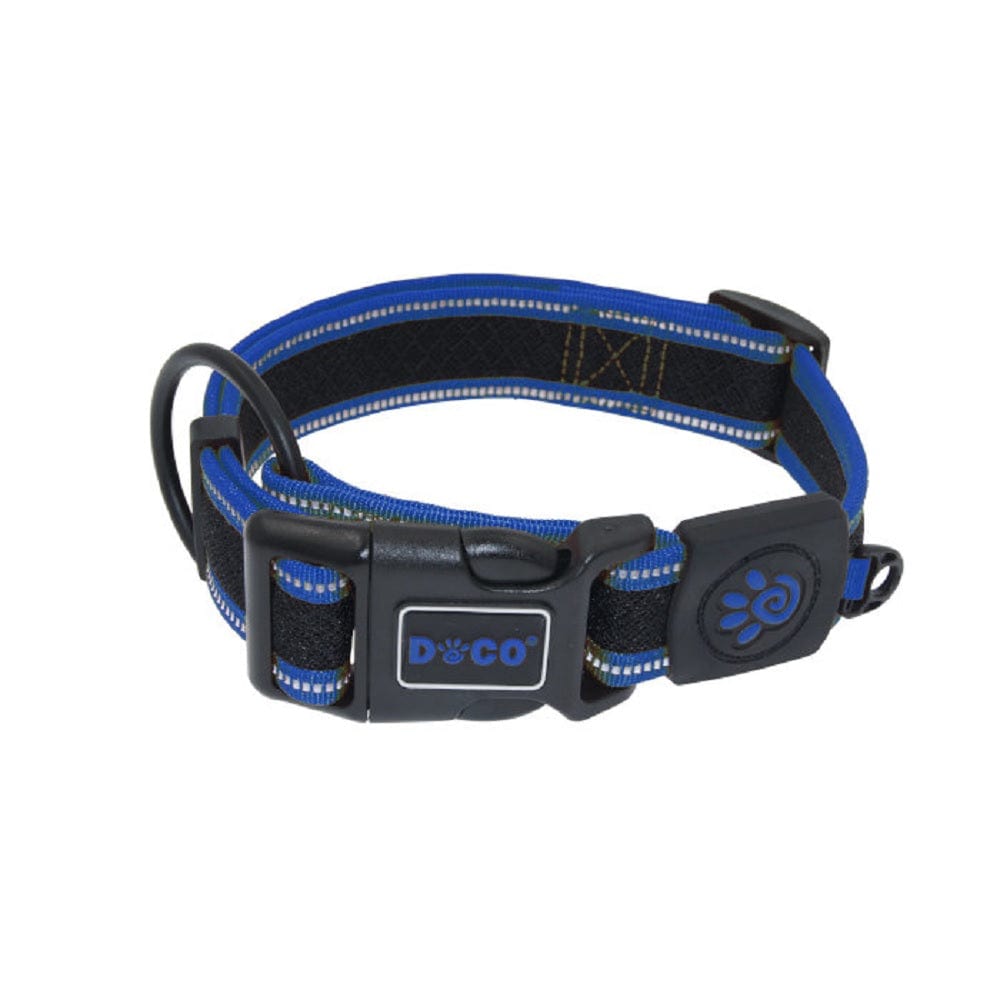 Doco Pet Supplies Doco Athletica Low Strain Mesh Collar Reflective - Blue - XL