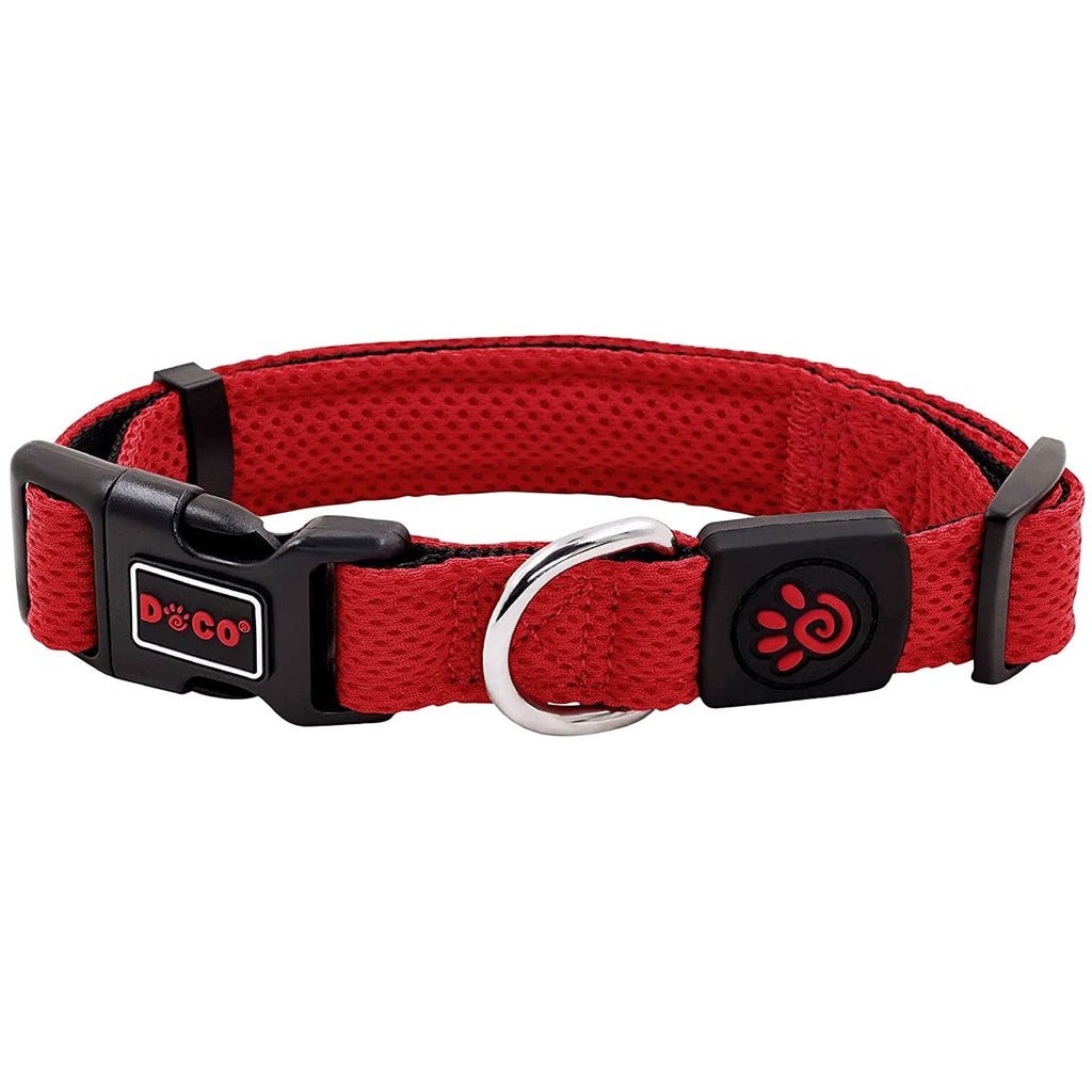 Doco Pet Supplies Doco Puffy Mesh Collar - Red - Large
