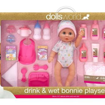 Dolls World Dolls Drink & Wet Bonnie Playset 38Cm (15In)