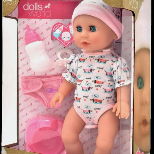 Dolls World Dolls Little Boohoo 38Cm (15In) Drink & Vet Dlx Doll