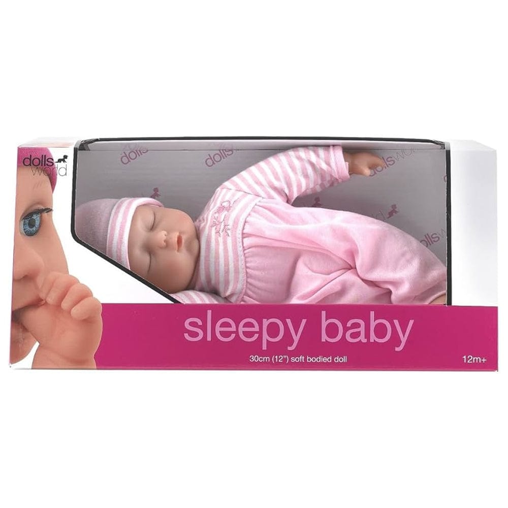 Dolls World Dolls Sleepy Baby - 30Cm (12") Soft Bodied Doll, 2 Asst.