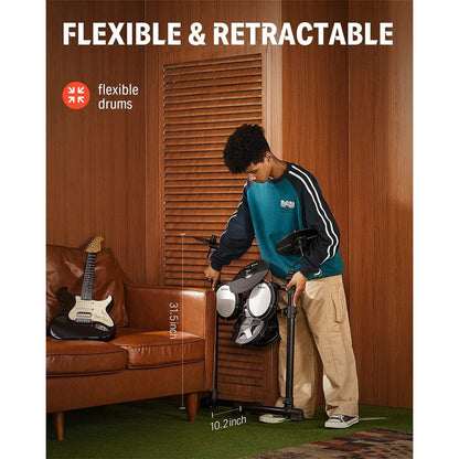 Donner drum kits Donner - DED-80P 5 Drums 3 Cymbals with Drum Throne/ Sticks - EC6756