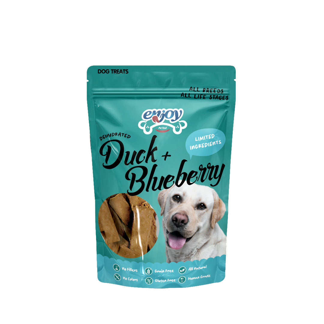 Enjoy - Dehydrated Duck + Blueberry Premium Human-grade Dog Treats