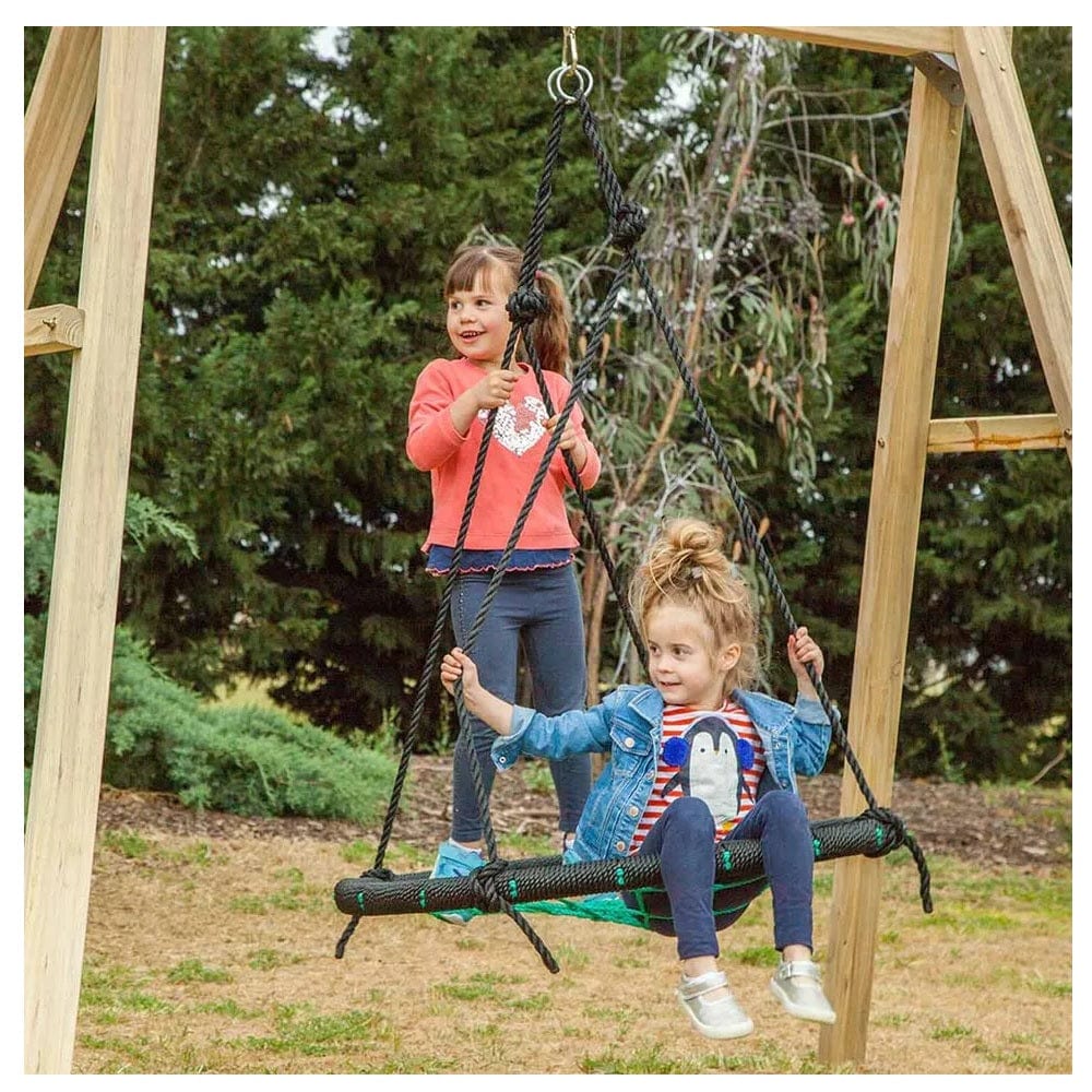 Dynamic Sports Outdoor Dynamic Sports - Masked Weaver Wooden Nest Swing Set
