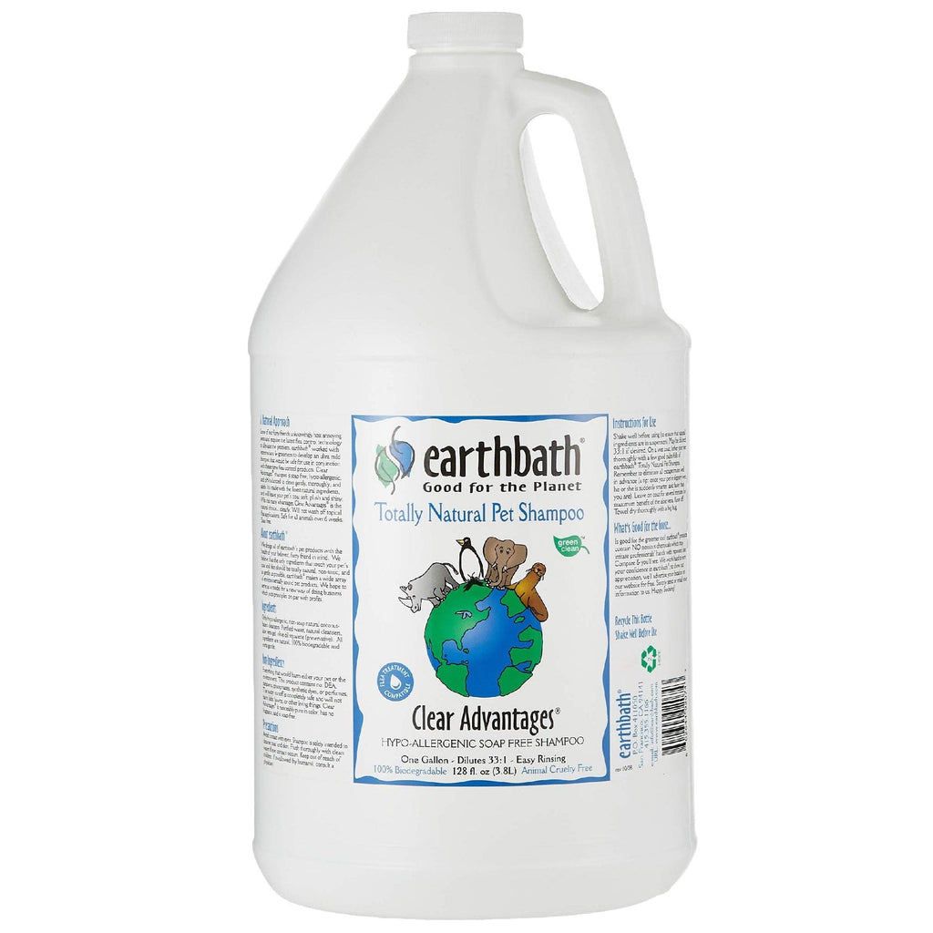 earthbath Pet Supplies earthbath® Clear advantages Hypo-Allergenic Soap-Free Shampoo, 1 Gallon
