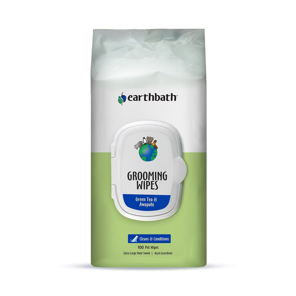 earthbath Pet Supplies earthbath® Grooming Wipes, Green Tea & Awapuhi, 100 Wipes