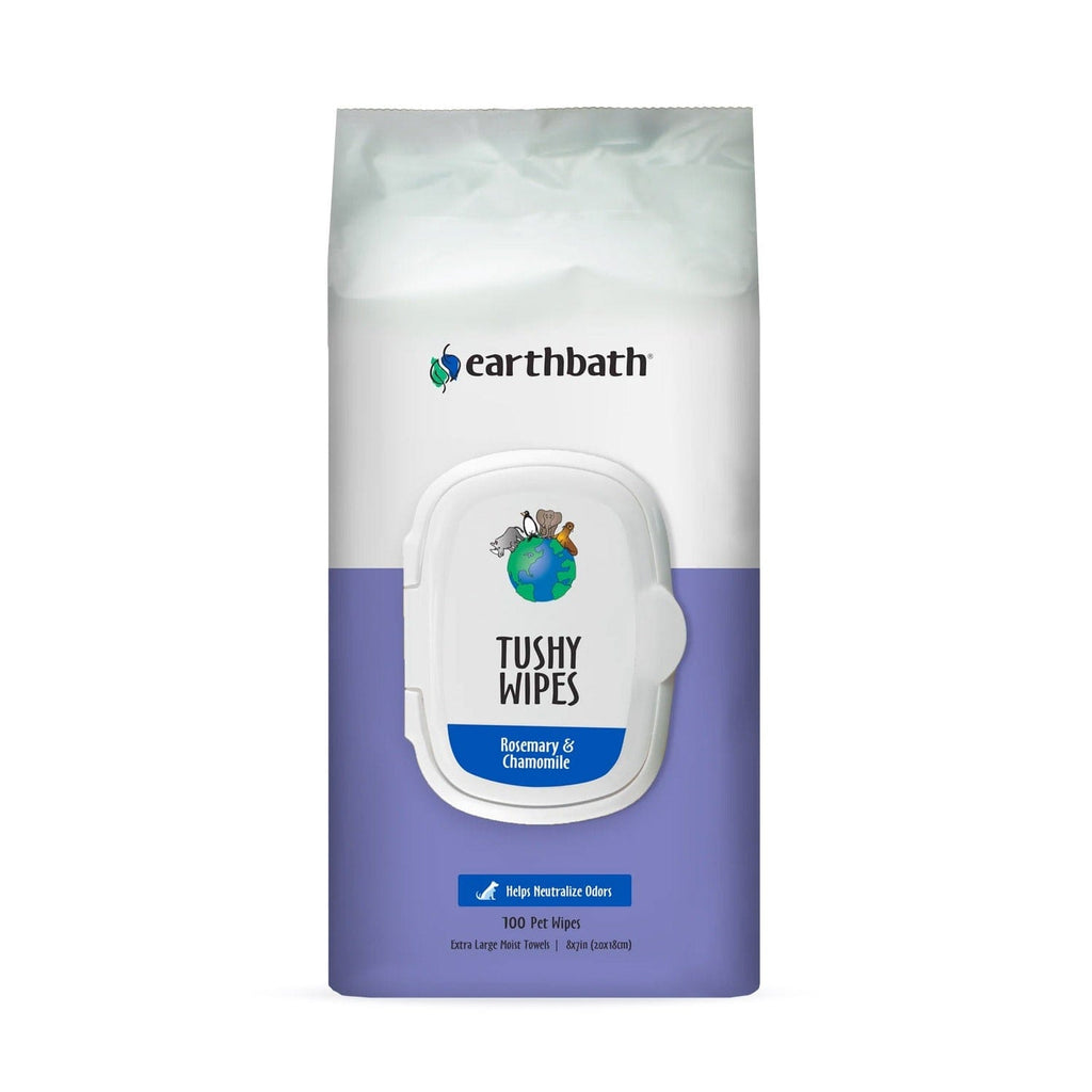earthbath Pet Supplies earthbath® Tushy Wipes, Rosemary & Chamomile, 100 Wipes