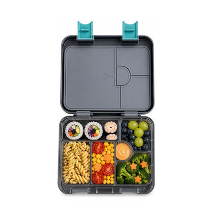 Eazy Kids - 6/4 Convertible Bento Lunch Box Set - Game On Grey - 1080 ml