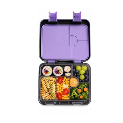 Eazy Kids - 6/4 Convertible Bento Lunch Box Set - Teddy Black - 1080 ml