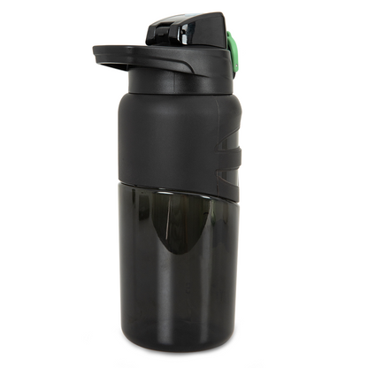 Eazy Kids - Flip Top Water Bottle 750ml – Straw Bottle for Kids - Gamer Black