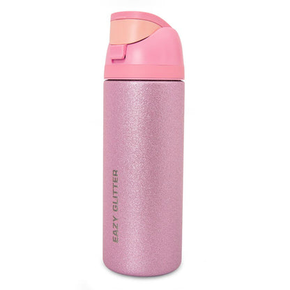 Eazy Kids - Glitter Stainless Steel Water Bottle 720 ml - Pink