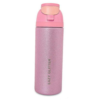 Eazy Kids - Glitter Stainless Steel Water Bottle 720 ml - Pink