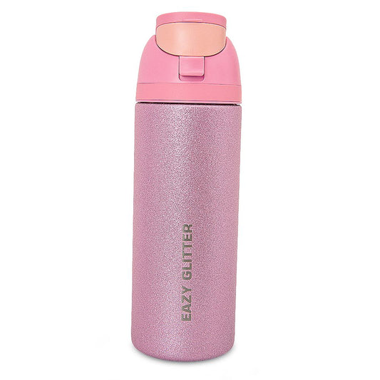 Eazy Kids - Glitter Stainless Steel Water Bottle 720 ml - Pink