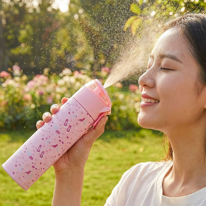 Eazy Kids - Insulated Stainless Steel Spray Water Bottle - Life Pink - 640 ml
