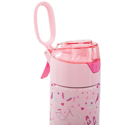 Eazy Kids - Insulated Stainless Steel Spray Water Bottle - Life Pink - 640 ml