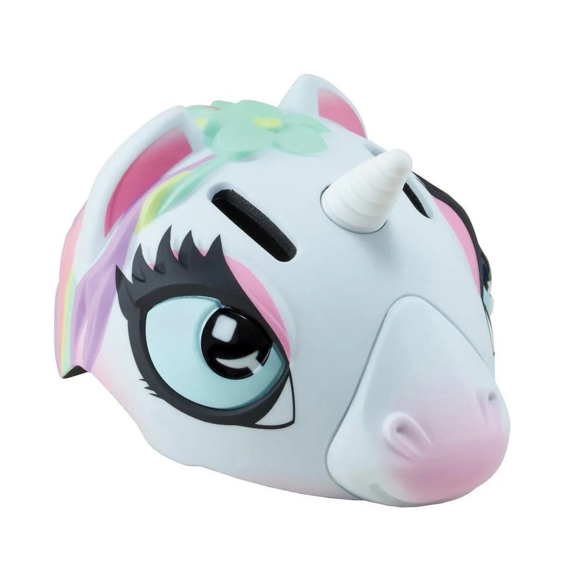 Globber - Fantasy Helmet, Adjustable Strap, Foam Pads, Air-Cooling Vents, 5 Years+, 109.5 x 30 x 57 cm - Unicorn White