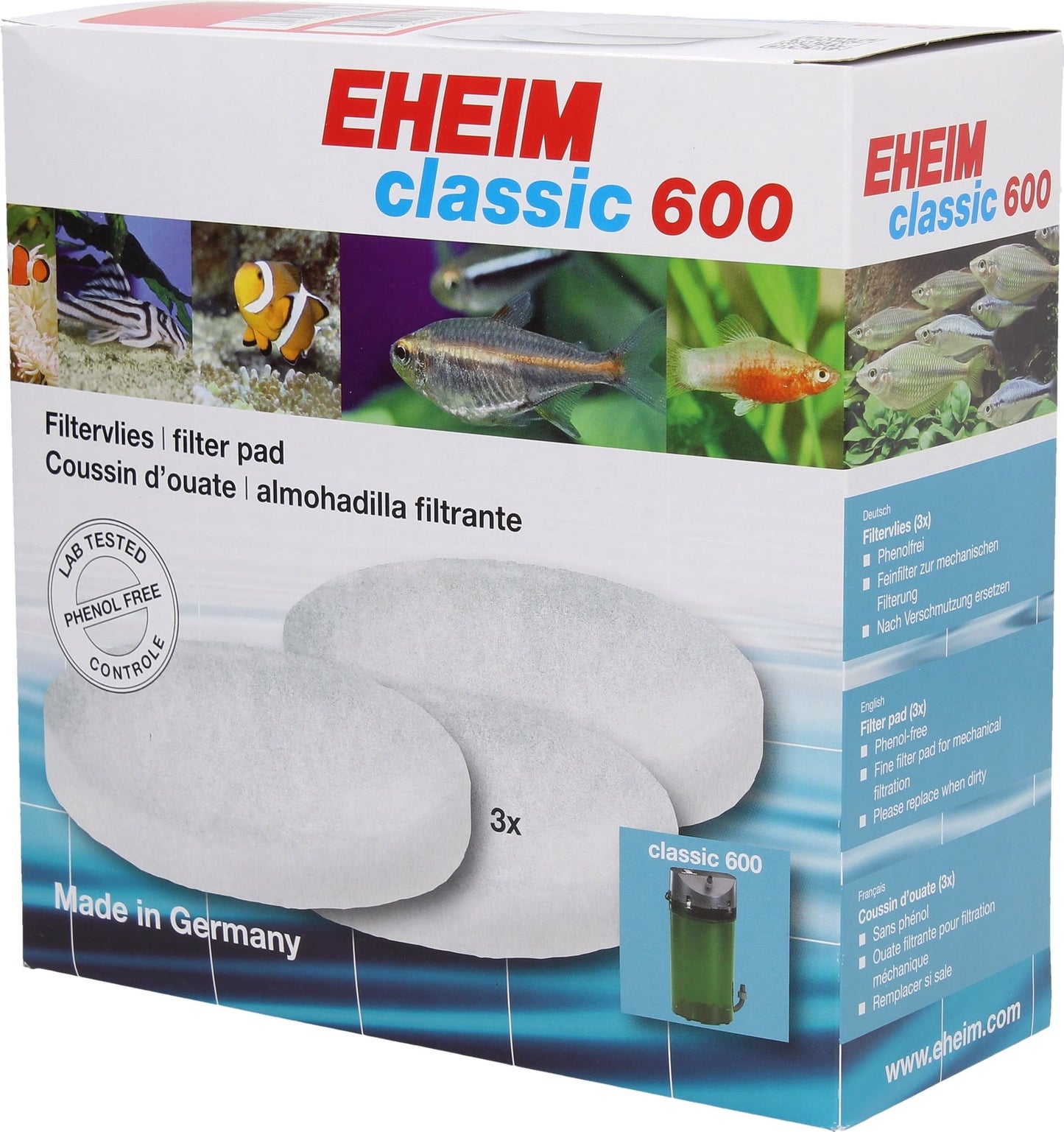 EHEIM fine filter pad (3 pcs.) f. classic 600