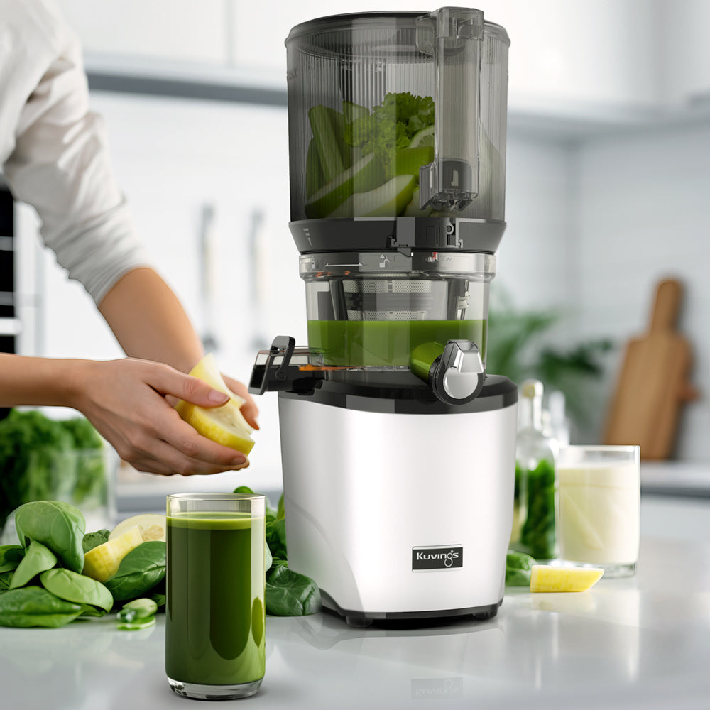 Kuvings AUTO10 Hands-Free Slow Juicer, Matte Light Silver