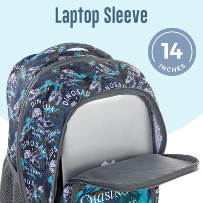 Eazy Kids - 18" Trolley Backpack With Lunch & Pencil Bag - T-Rex
