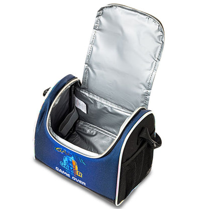 Eazy Kids - 18" 4 Wheel Trolley School Set With Lunch Bag And Pencil Case – Gamer Edition