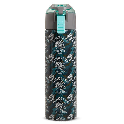 Eazy kids - Insulated Stainless Steel Water Bottle With Spray 640ml - Dinosaurs Green