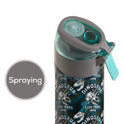 Eazy kids - Insulated Stainless Steel Water Bottle With Spray 640ml - Dinosaurs Green