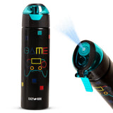 Eazy Kids - Insulated Steel Water Bottle With Spray 640ml - Gamer Black/ Yellow