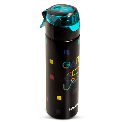 Eazy Kids - Insulated Steel Water Bottle With Spray 640ml - Gamer Black/ Yellow