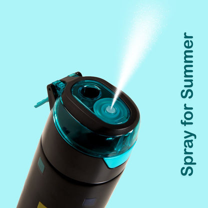 Eazy Kids - Insulated Steel Water Bottle With Spray 640ml - Gamer Black/ Yellow