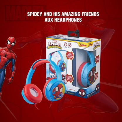 Marvel - سماعات Aux Spider &amp; Hits Amazing Friends