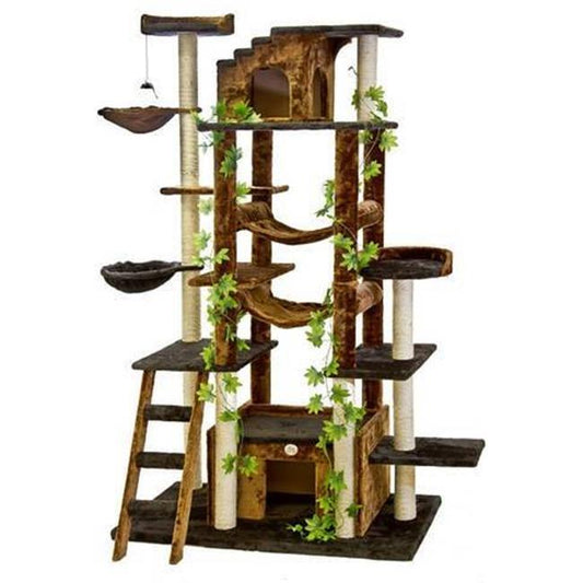 Go Pet Club Forest Plush Cat Tree 62x35x77"