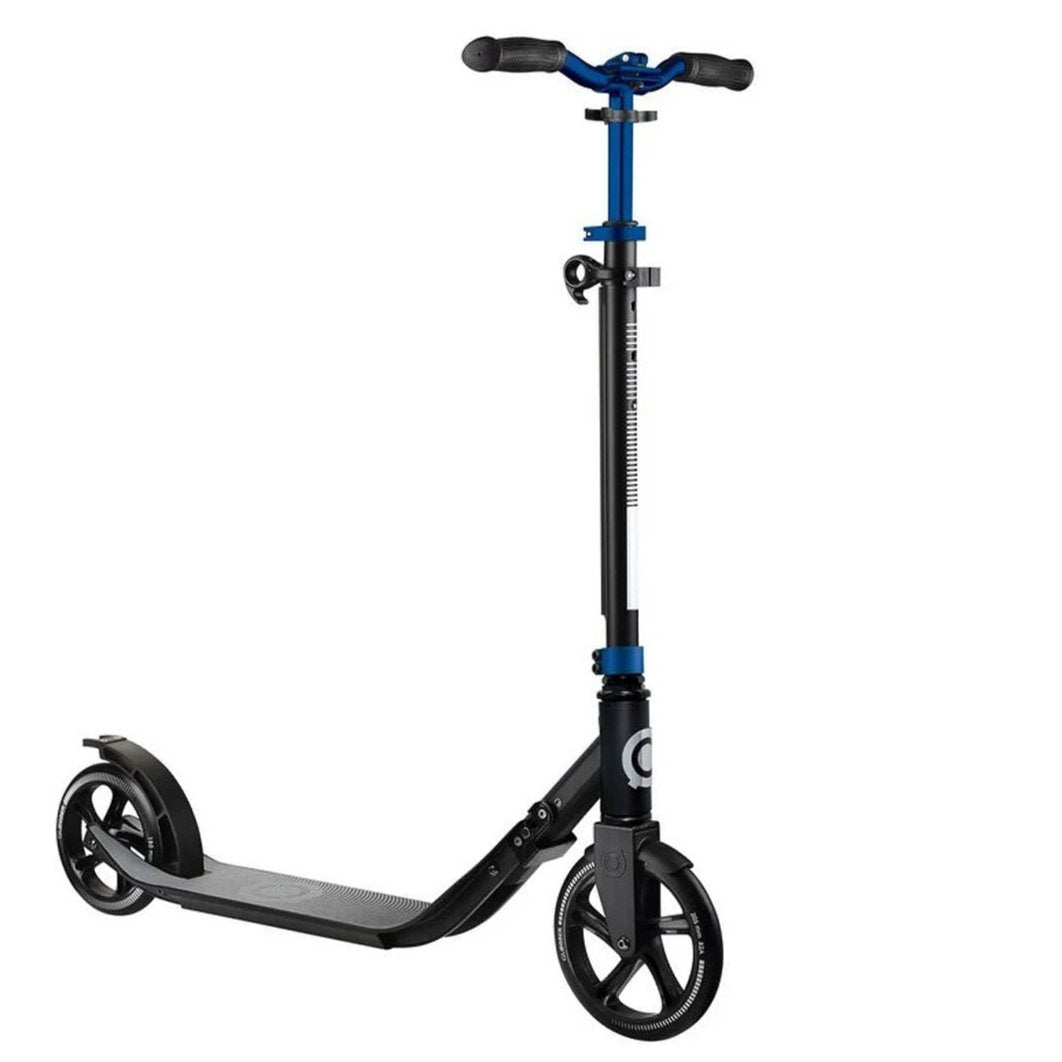 Globber - One Nl 205-180 Duo Cobalt Blue Scooter for Teens & Adults - Foldable, Adjustable T-bar, PU Wheels