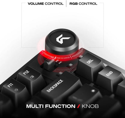 Cybeart Nighthawk 75 Lite - TKL Wired RGB Gaming Keyboard - Black